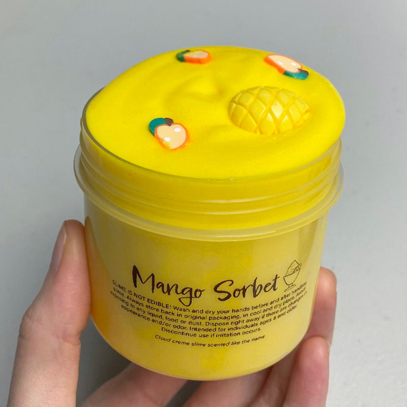 Mango Sorbet Inflating Cloud Creme Slime